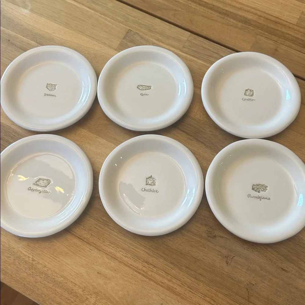 WILLIAMS SONOMA “Cheese Series” appetizer plates